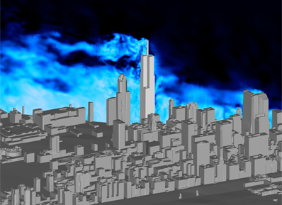 城市建筑环境中的城市流体力学CAD图
