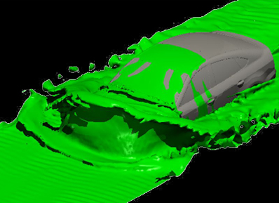 CAD-Diagramm des Watens und Watens des Fahrzeugs