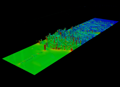 Cad diagram of outdoor dispersion across a city