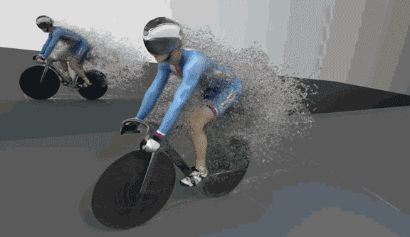 Fahrradsimulation der aerodynamik