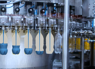 Hybrid photo/ CAD diagram of bottle factory to illustrate food industry cfd services